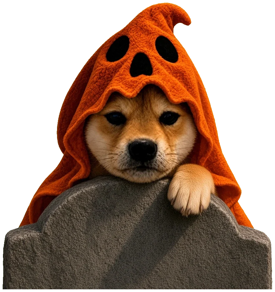 Inu peeking at the brew
